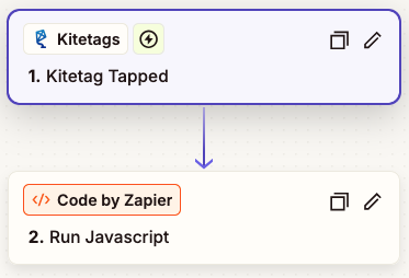 Kitetag Tap Runs Javascript